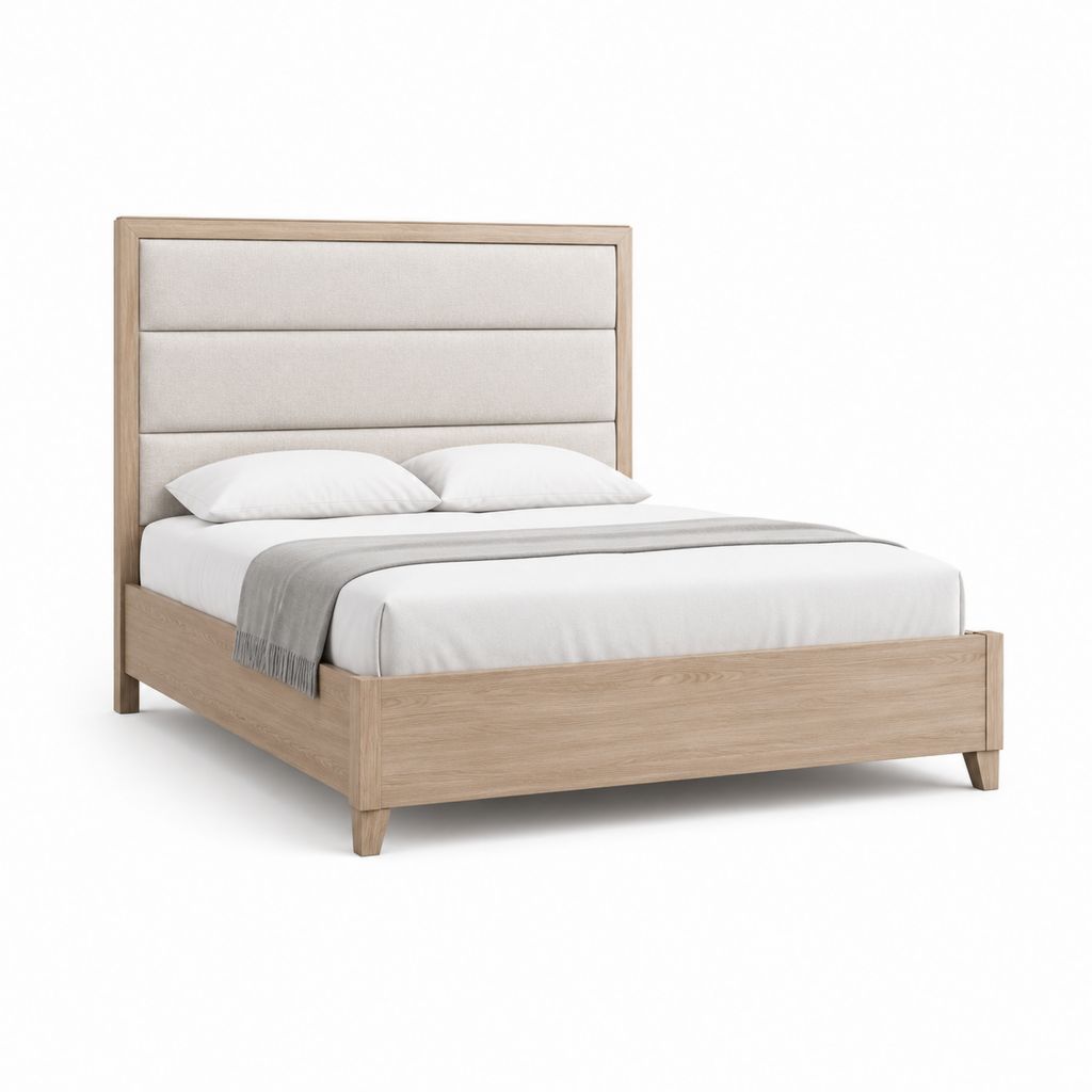 Polsterbett Doppelbett Eichefarben Polyester Rechteckig 160 x 200 cm