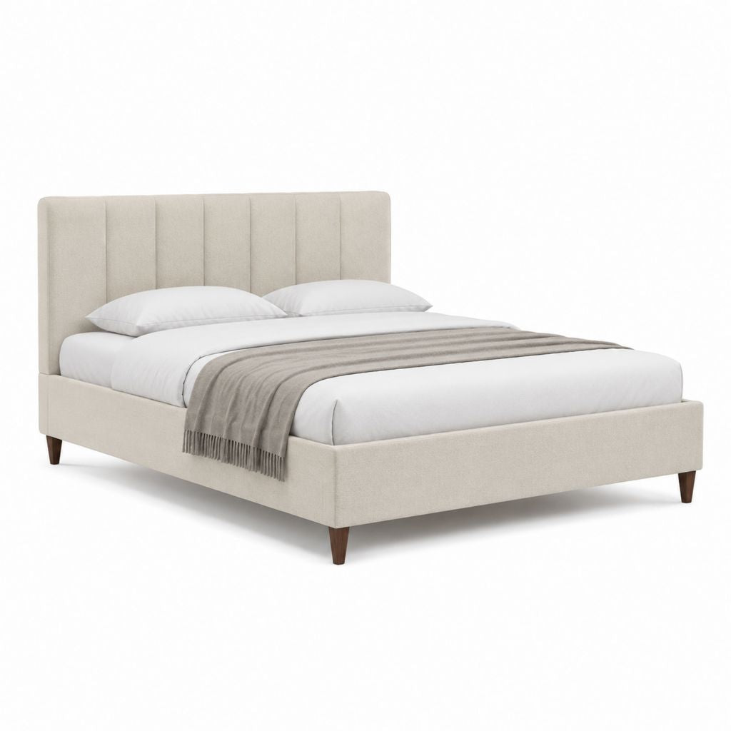 Polsterbett Doppelbett Beige Polyester Rechteckig Liegefläche 160 x 200 cm