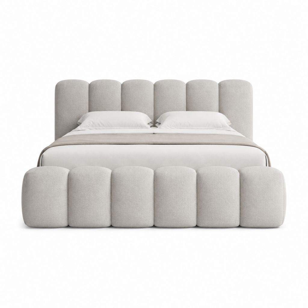 Polsterbett Doppelbett Beige Polyester Rechteckig 180 x 200 cm
