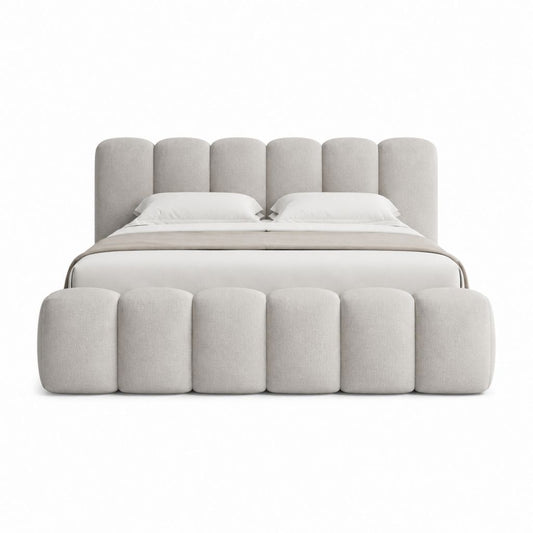 Polsterbett Doppelbett Beige Polyester Rechteckig 180 x 200 cm