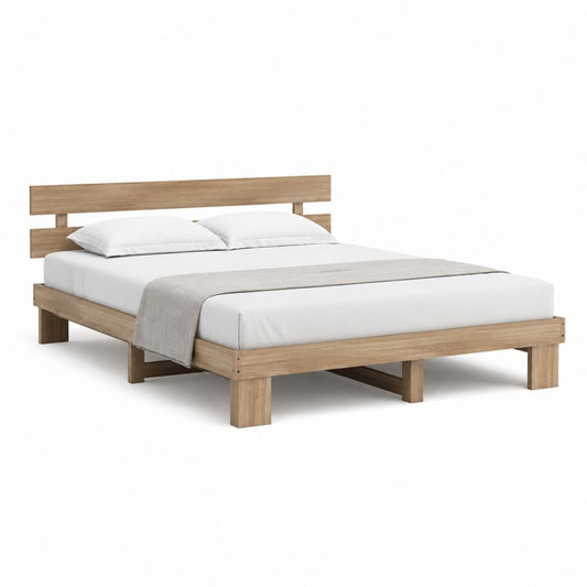 Doppelbett Bettgestell Eichefarben Massivholz Rechteckig 180 x 200 cm